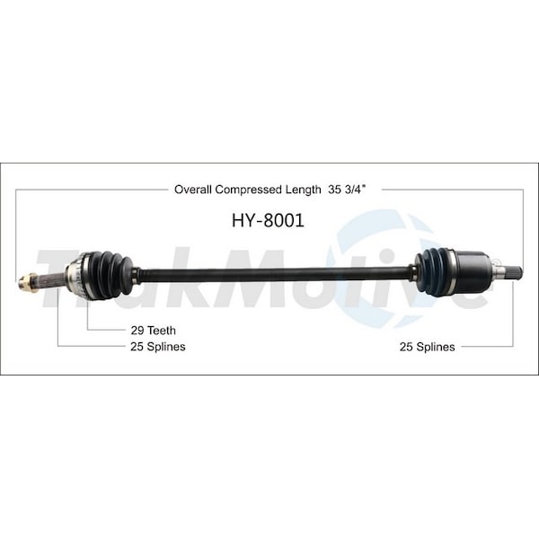 Surtrack Axle Cv Axle Shaft, Hy-8001 HY-8001 - main